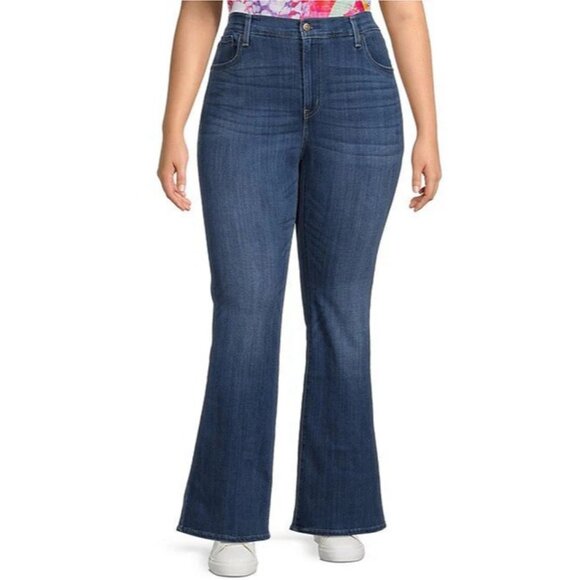 Levi's Denim - Levi's Women 726 High Rise Flare Leg Denim Jeans Plus Size 18W Blue Stretch NWOT